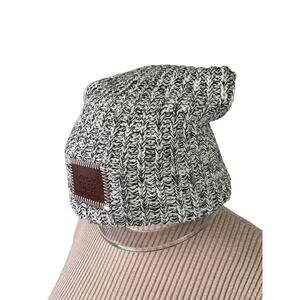 Love Your Melon Gray Winter Beanie Hat Cotton Cable Knit Comfort Regular Fit NEW